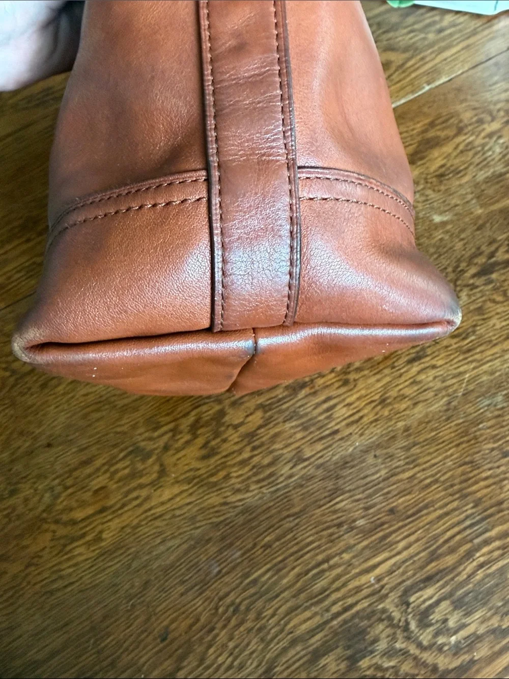 COACH Vintage Legacy Leather Molly E/W Satchel Caramel Brown 21132